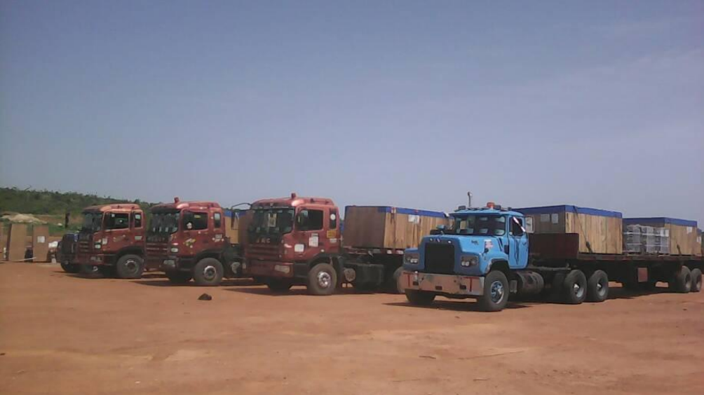 Transportation of packages to the sites